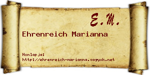 Ehrenreich Marianna névjegykártya